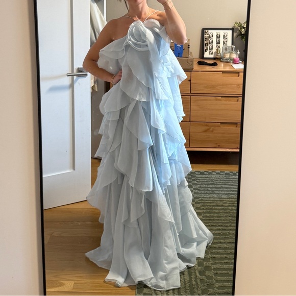 Aje Pandorea Layered Maxi Dress Silver Blue - Picture 5 of 7